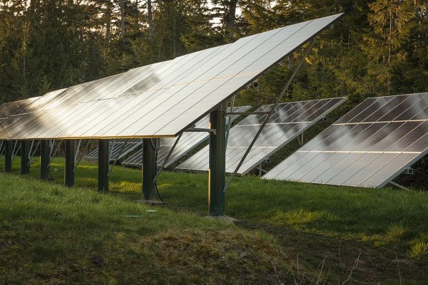 Solar Panels on Calvert Island